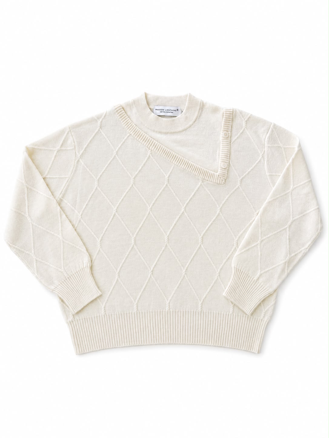 Off-Shoulder Cable Knit Sweater Charlie