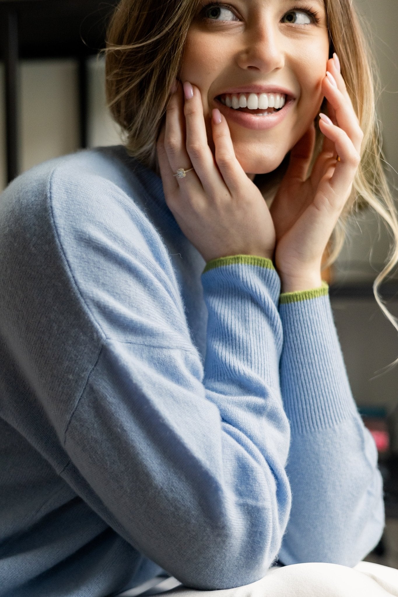 Maison LointaineBilly Sweater - Blue 100% pure cashmere