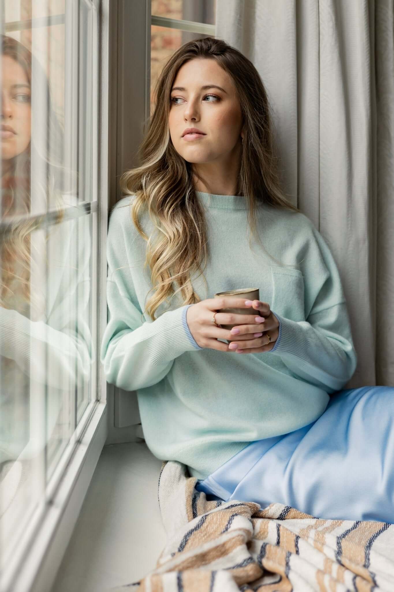 Maison LointaineBilly Sweater - Green 100% pure cashmere