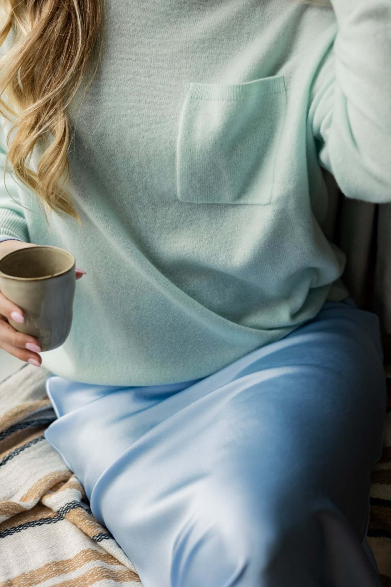 Maison LointaineBilly Sweater - Green 100% pure cashmere