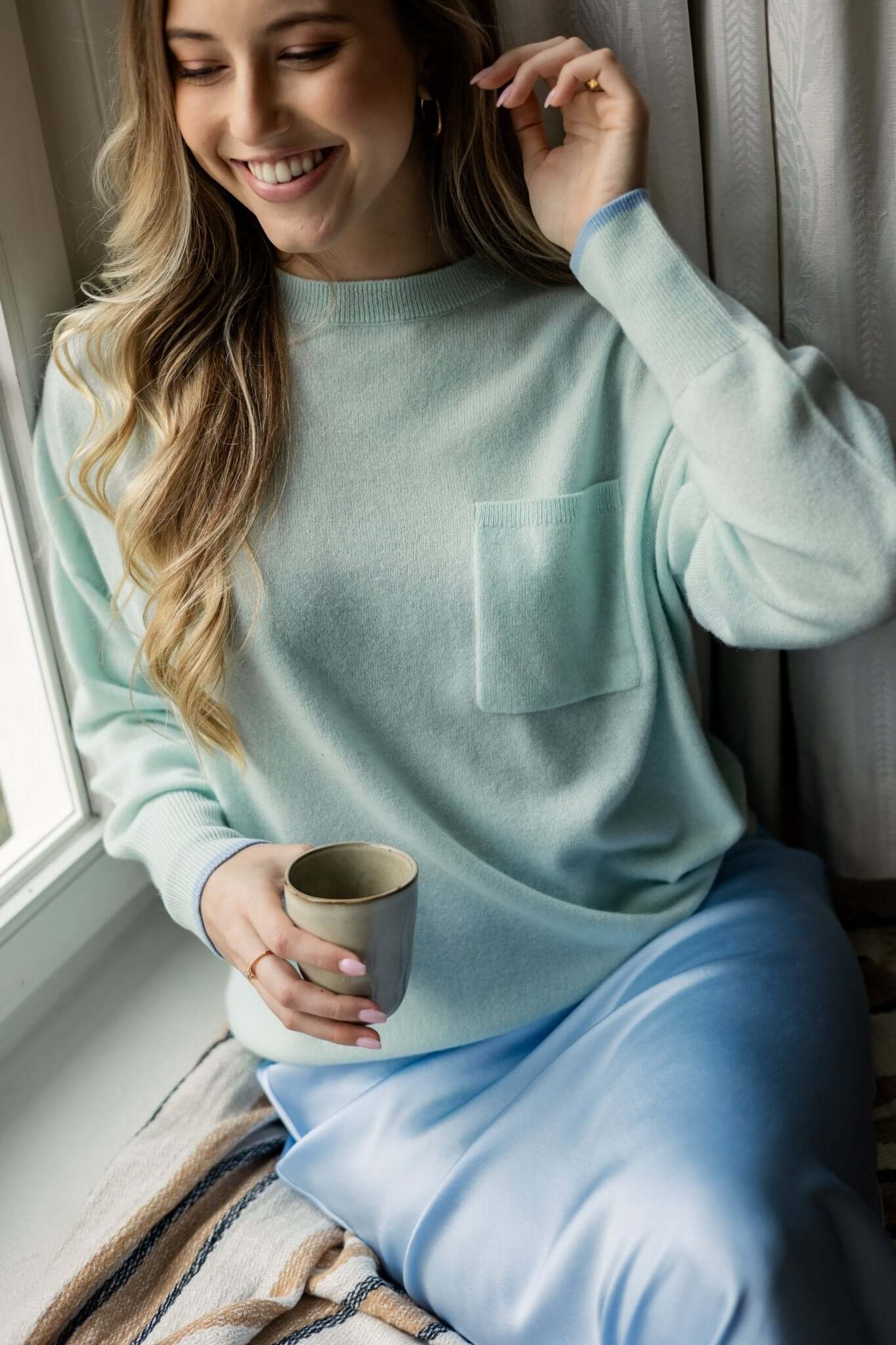 Maison LointaineBilly Sweater - Green 100% pure cashmere