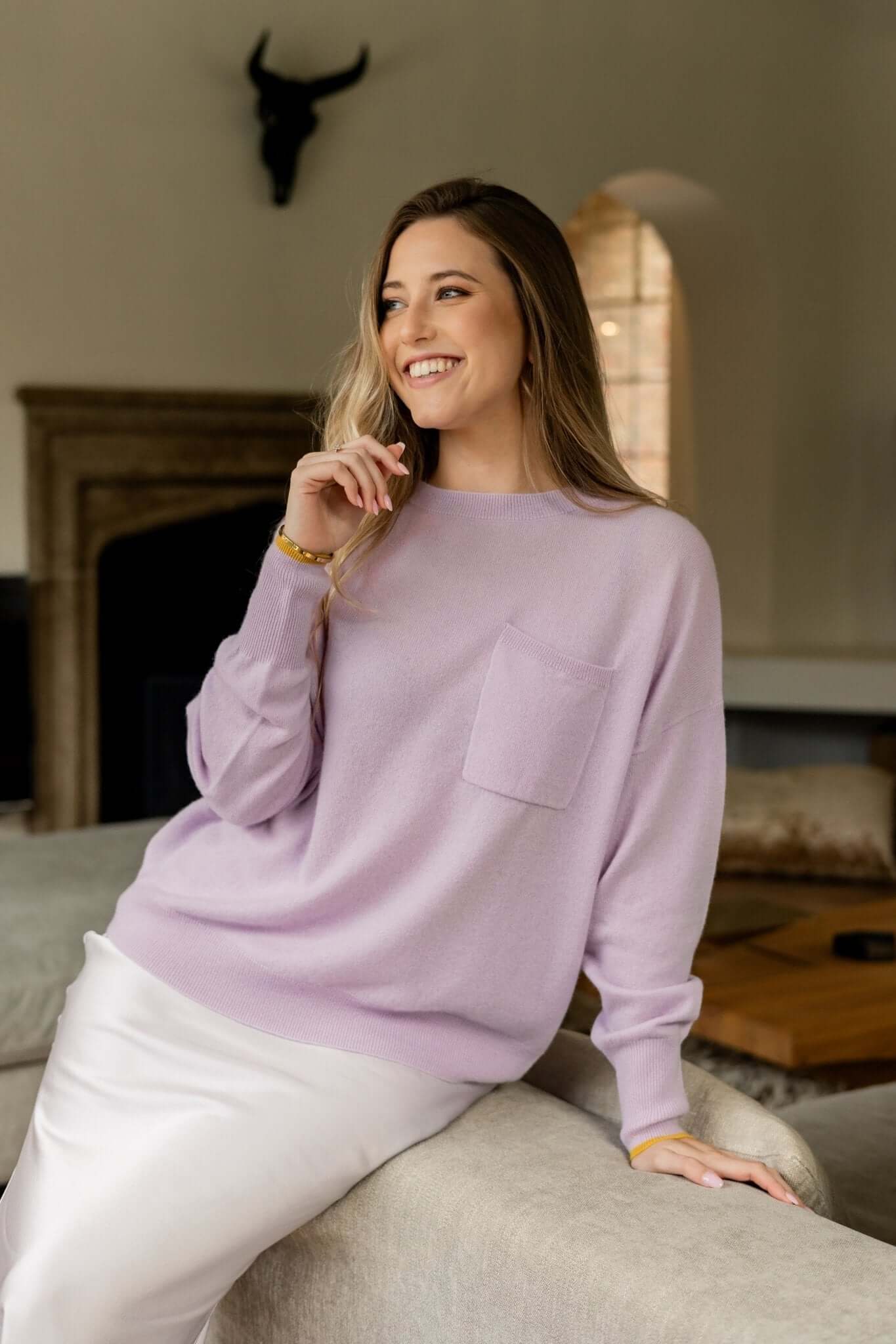 Maison LointaineBilly Sweater - Purple 100% pure cashmere