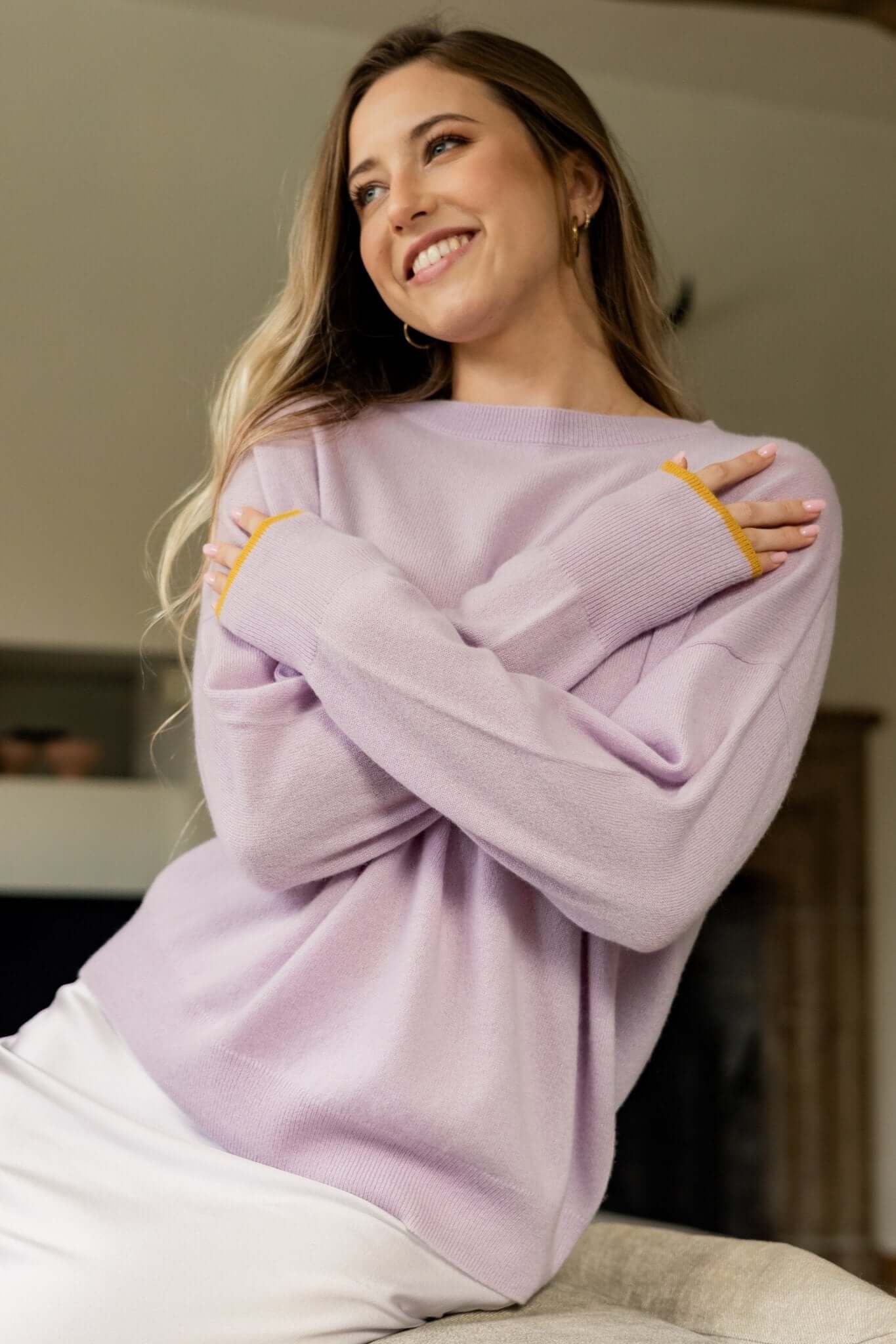 Maison LointaineBilly Sweater - Purple 100% pure cashmere