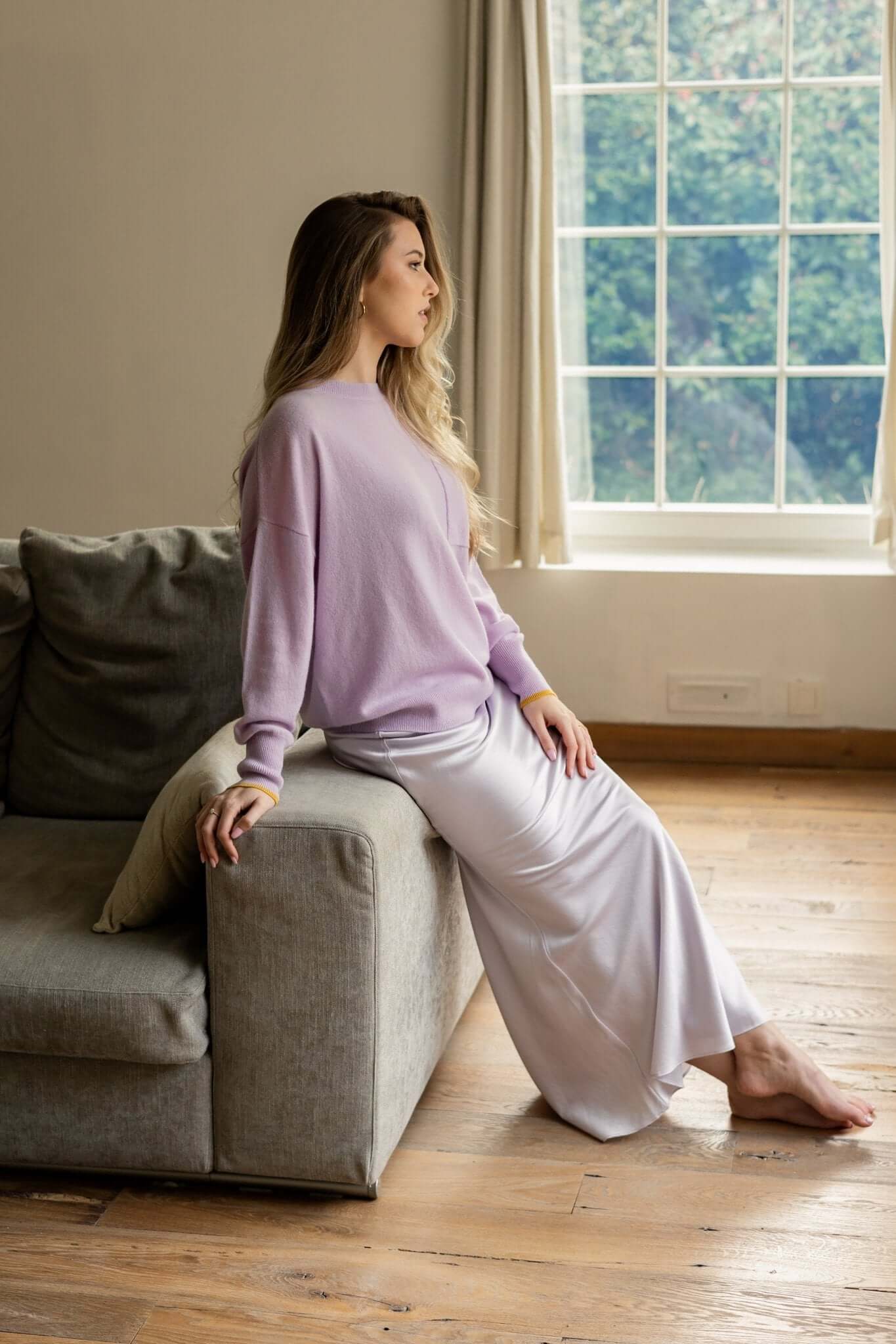 Maison LointaineBilly Sweater - Purple 100% pure cashmere