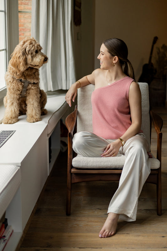 Juliette top - Pure Prestige Cashmere - Coral