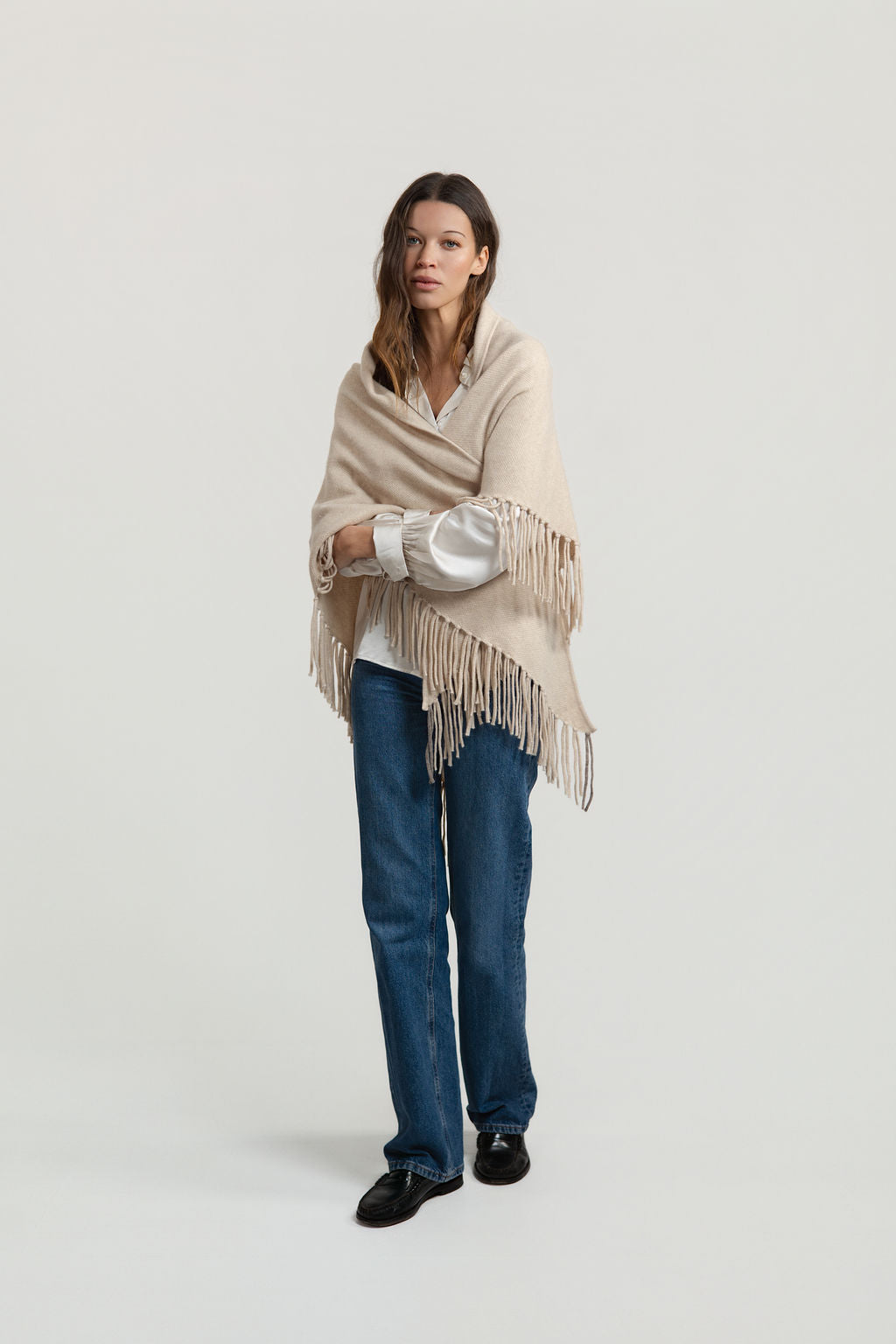 Claire Shawl - Rice Apricot