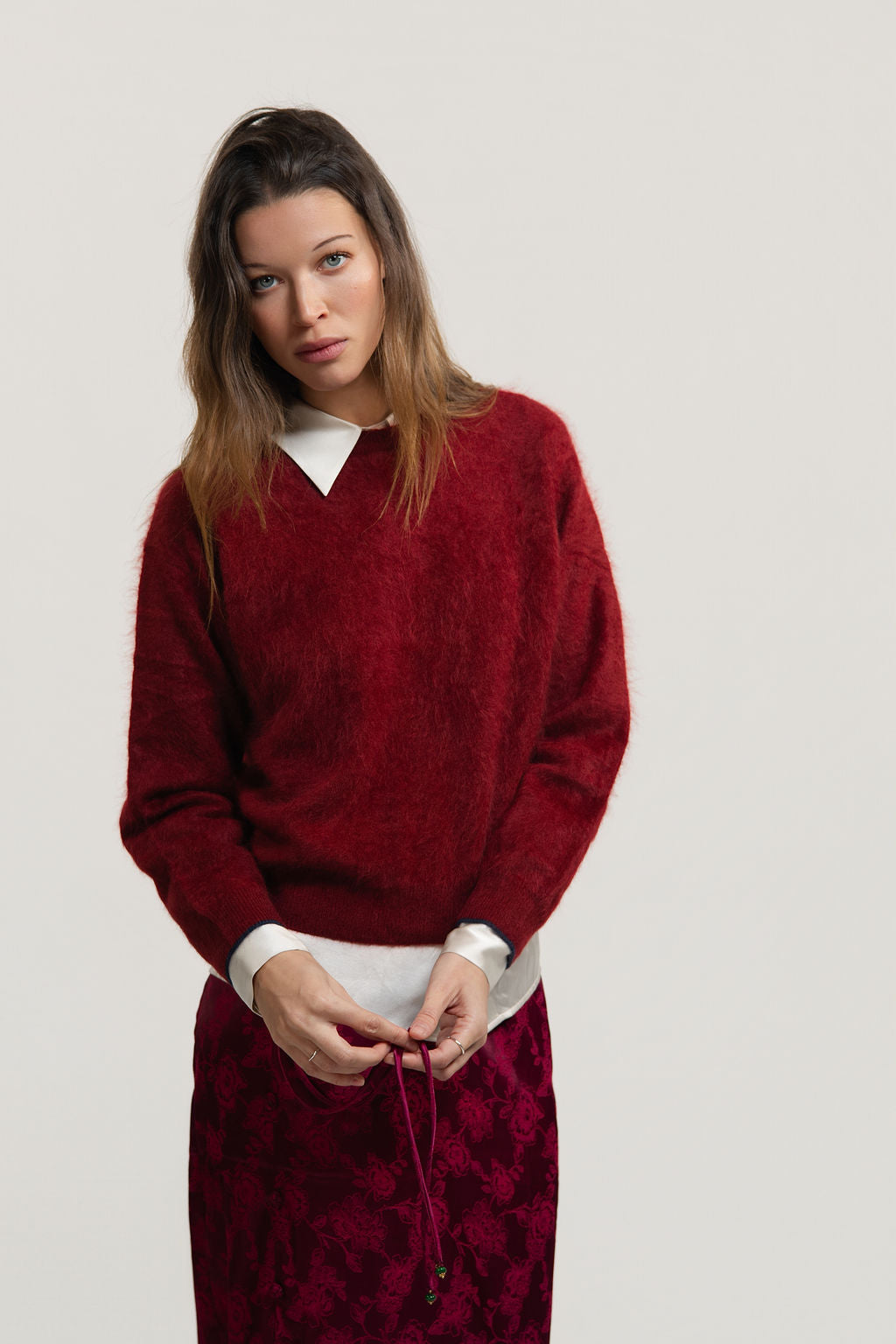 Odette Grace Brushed sweater - Maison Lointaine  - 100% Sustainable Cashmere