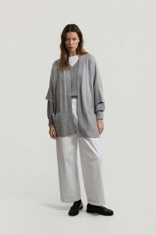 Core Comfort Gilet- Cardigan - Maison Lointaine  - 100% Sustainable Cashmere